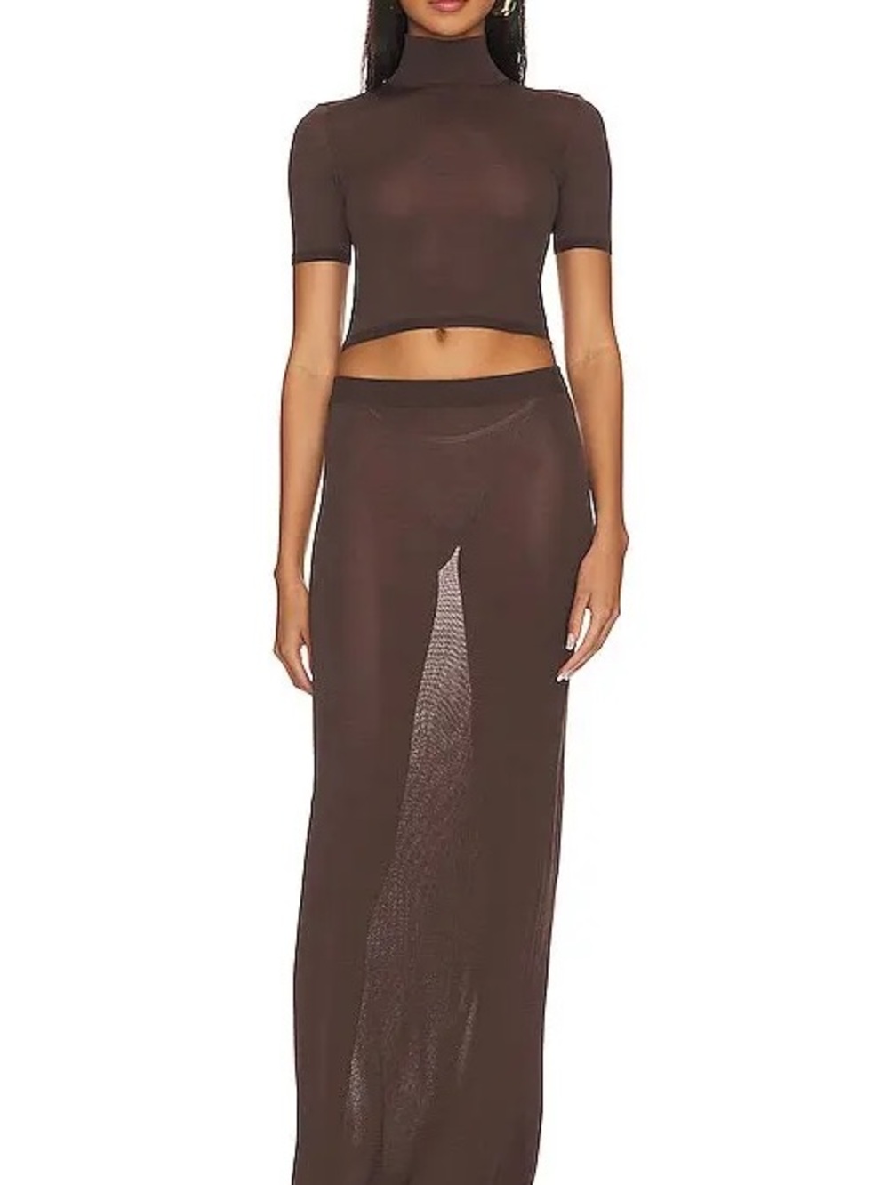 L’Academie Brown top & skirt set